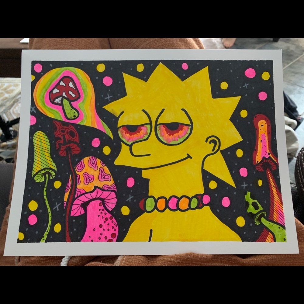 Lisa Simpson’s mixed media art picture